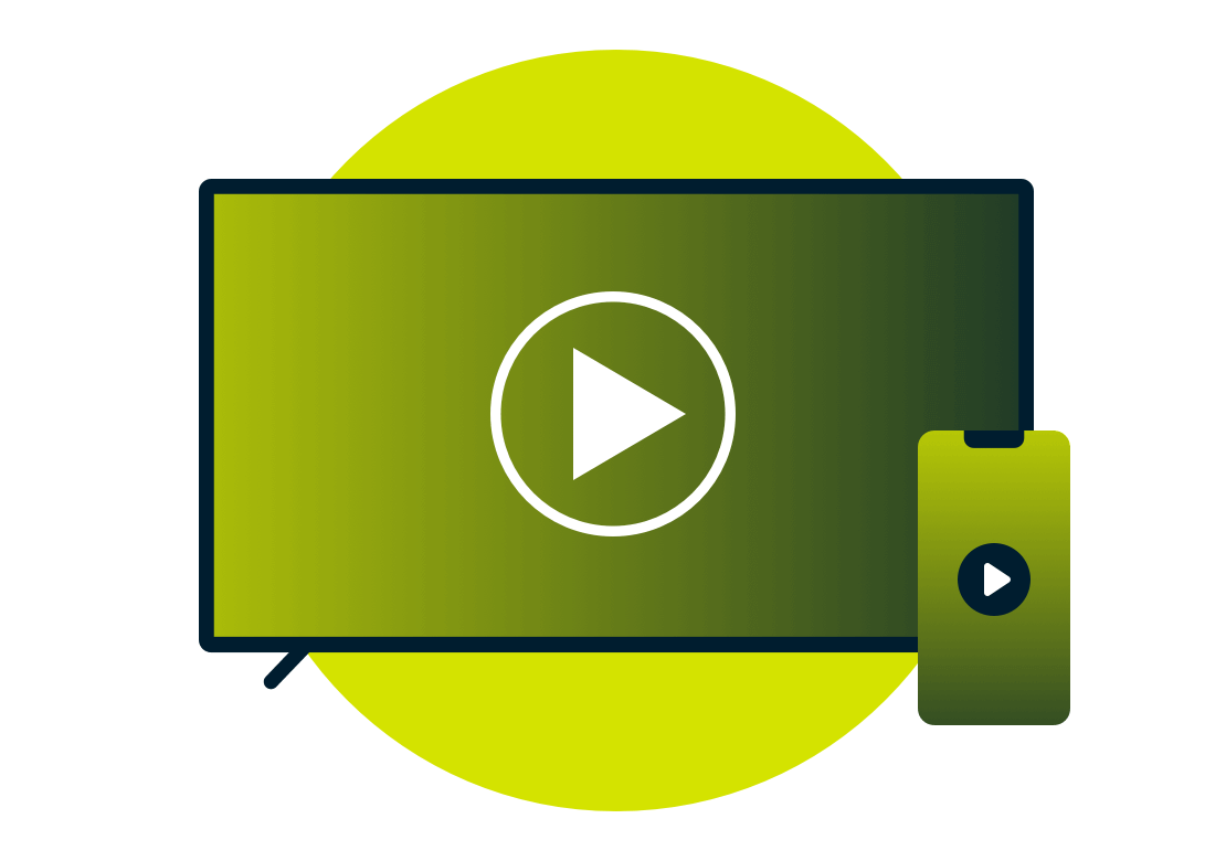 TV 모니터 화면에 Sky Go 로고가 표시됩니다.